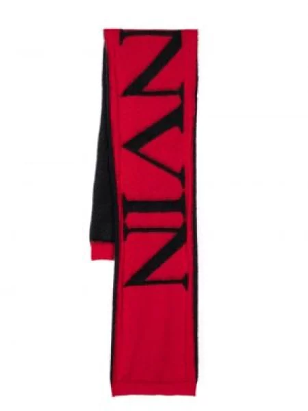 Fular Lanvin tricotate roșu