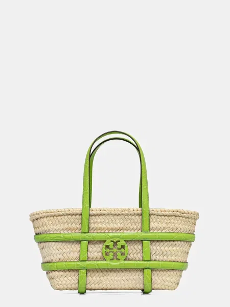 Geantă de plajă Tory Burch de paie bej