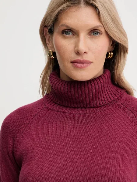 Светр з домішкою вовни Silvian Heach DIOUF легкий гольф бордовий