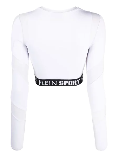 Raštuotas tempti palaidinė be rankovių Plein Sport balta