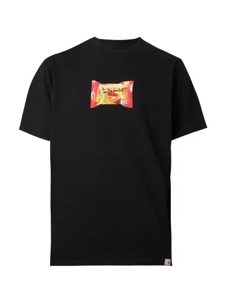 Carhartt WIP Tricou Road Side Snack galben închis / roșu deschis / negru alb