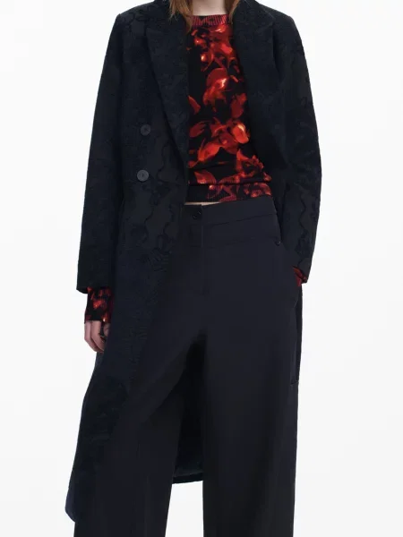 Desigual palton PATCH BLACK negru