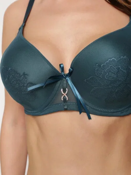 Sutien Închis Cu Dantelă Full Cup Pasecia verde