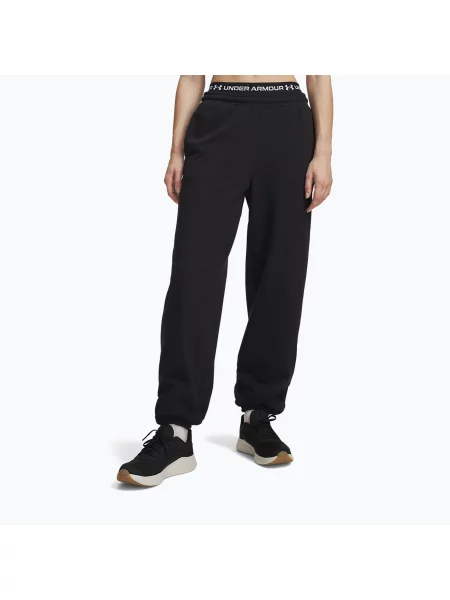 Pantaloni pentru femei Under Armour Icon Fleece Gym Pant ultimate black/white alb
