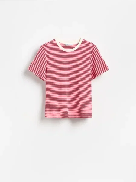 Reserved Tricou din mercerizat roșu