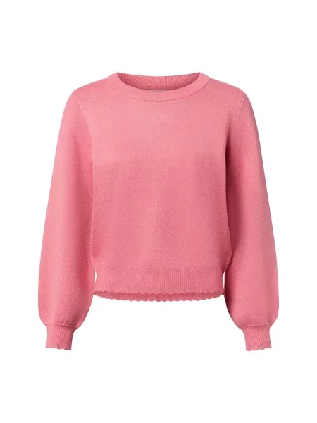 Nümph Sweter z dzianiny Nubir Solid Kobiety drobna dzianina jednolity S różowy
