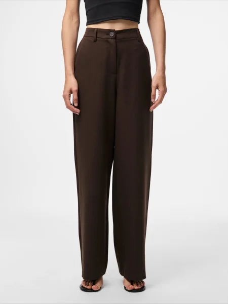PIECES Pantaloni PCKamil închis maro