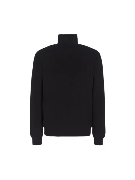 Sweter z golfem Armani Exchange z długim rękawem do golfa czarny