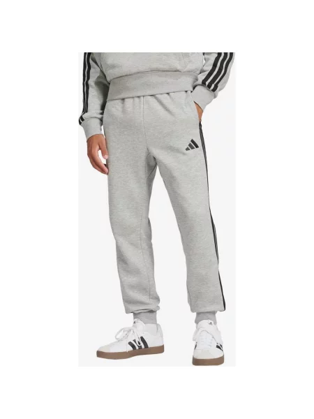 Spodnie adidas Essentials Fleece 3 Stripes szare puro XXL czarne
