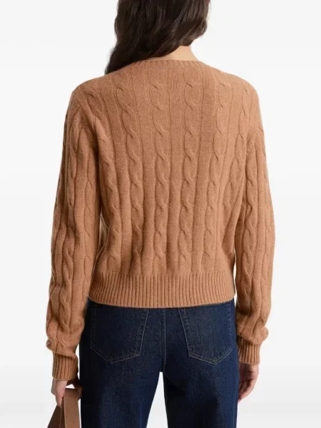 Cardigan Sporty & Rich tricotate maro