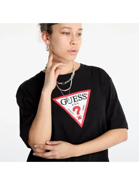 Μπλούζα Guess Jeans μαύρο