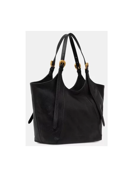 Twinset torebka tote skórzana czarna