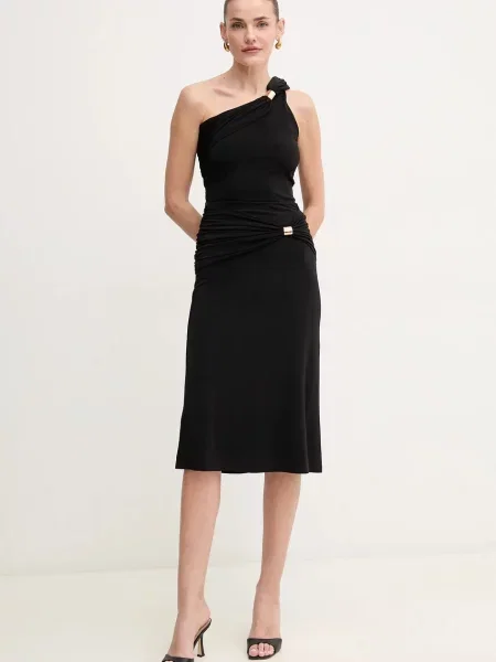 Herve Leger spódnica Valentina midi rozkloszowana czarny