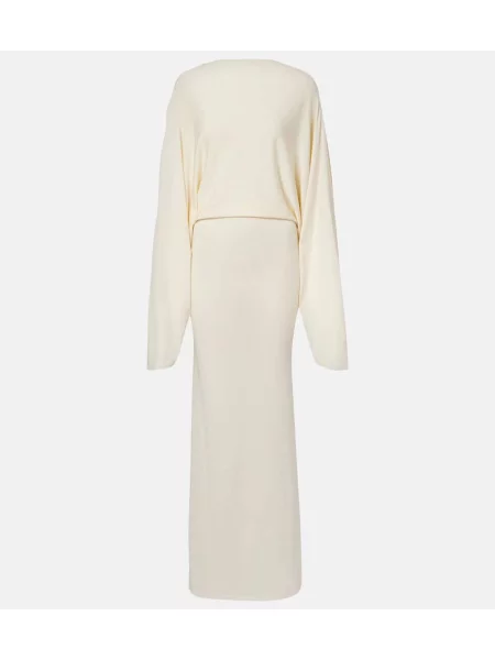 Przezroczysta maksi sukienka maxi Aya Muse garniturowa biała