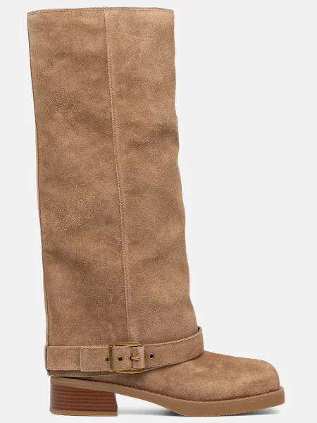 Semišové čižmy MICHAEL Michael Kors Colby béžová