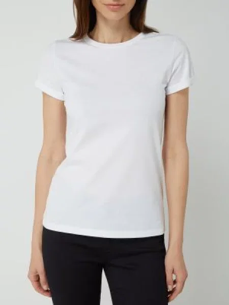 T-shirt z okrągłym dekoltem model ‘The Plain’ biała