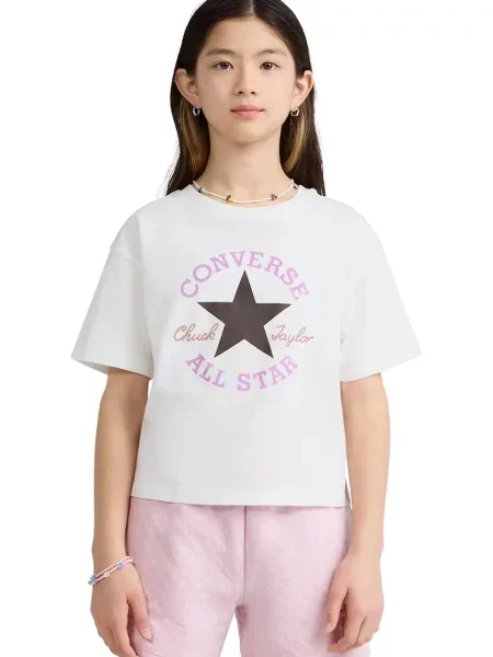 Converse tričko detské s bavlnou biela