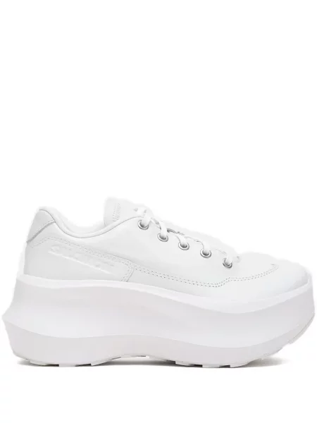 Sneakerși Comme Des Garçons din piele cu platformă alb