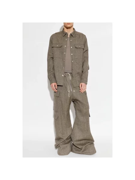 Spodnie Rick Owens wełniane szare