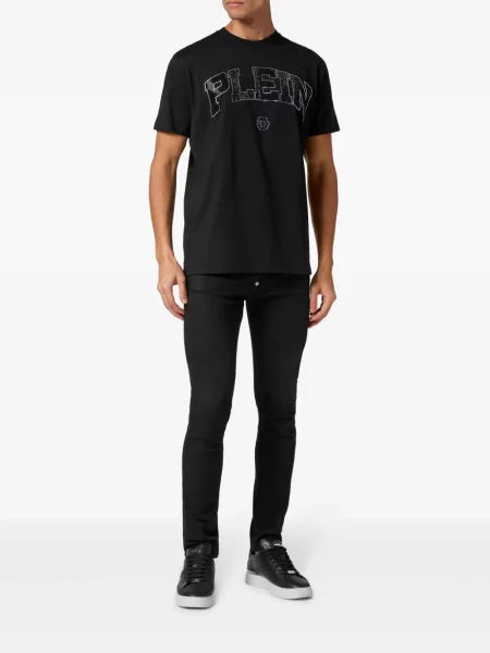 Raštuotas marškinėliai Philipp Plein juoda