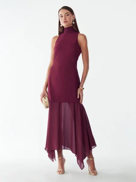 St MRLO Rochie de seară Oro vin roșu
