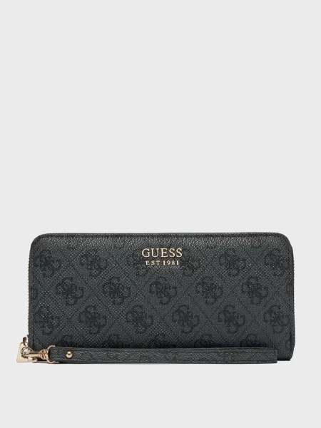 Кошелек Guess с принтом серый