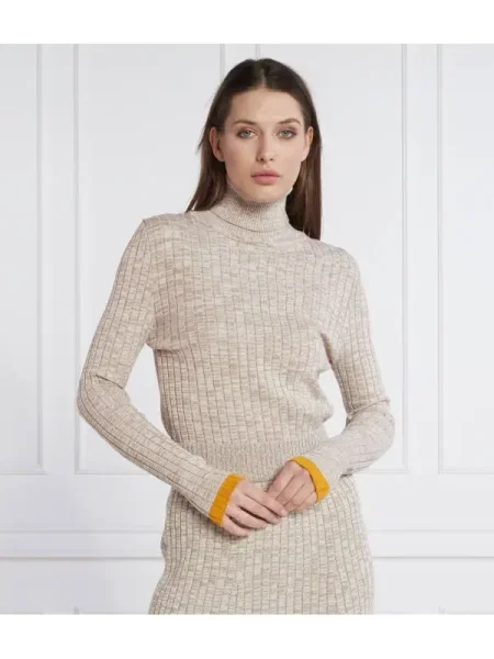 Bluză Beatrice B skinny fit bej