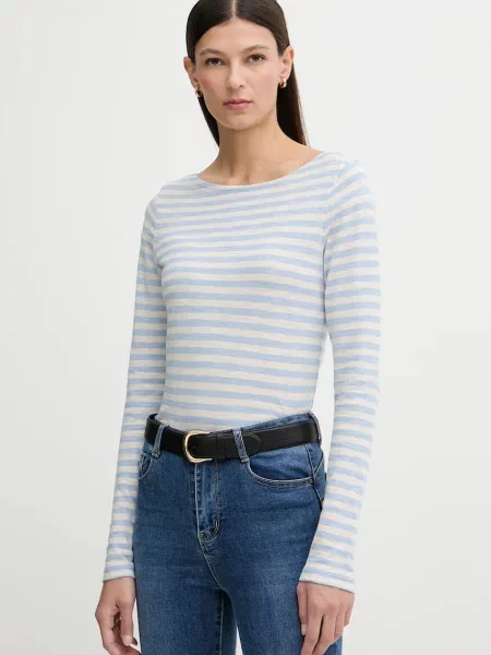 Majica z dolgimi rokavi Marc O'Polo modra