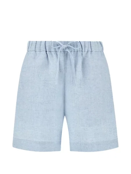 Pantaloni scurți Paul & Shark de in cu cordon albastru