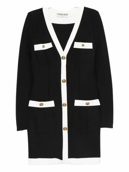 Sukienka Chiara Boni La Petite Robe z dekoltem w serek garniturowa czarna