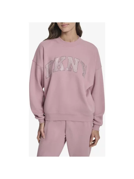 Bluza DKNY haftowane logo XS różowa