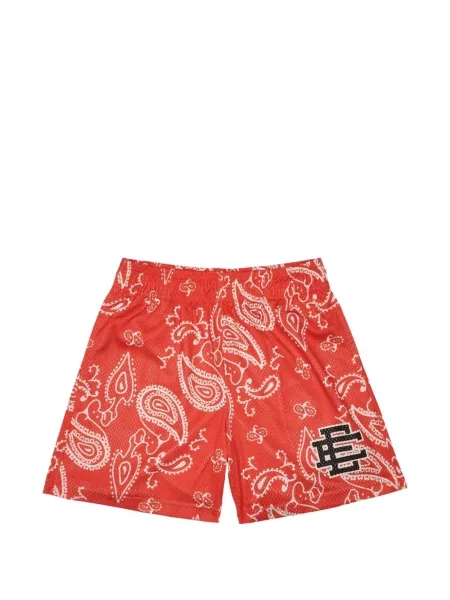 Pantaloni scurți Eric Emanuel cu model paisley roșu