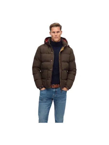 Kurtka puchowa Superdry brązowa