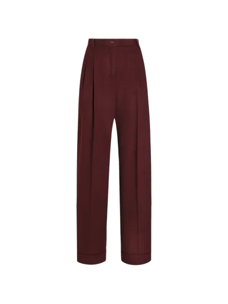 Pantaloni Dolce & Gabbana din cașmir roșu