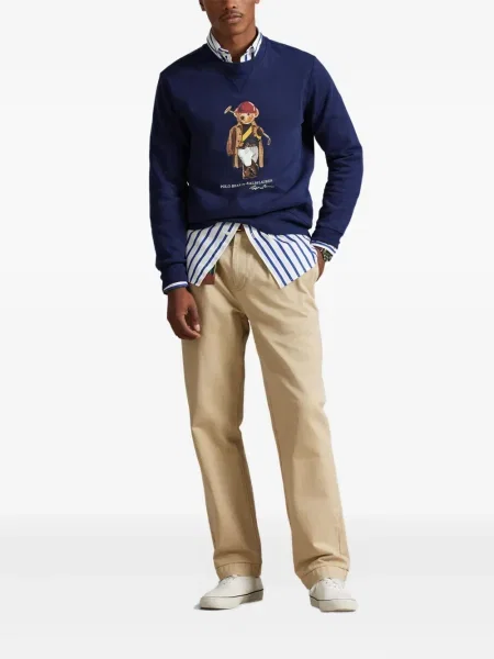 Μικρός κάλτσες Polo Ralph Lauren με κέντημα από ζέρσεϋ μπλε