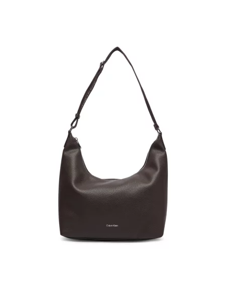 Calvin Klein torebka hobo z imitacji skóry brązowa