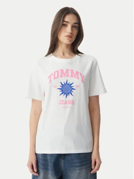 Tommy Jeans Póló Novelty fehér