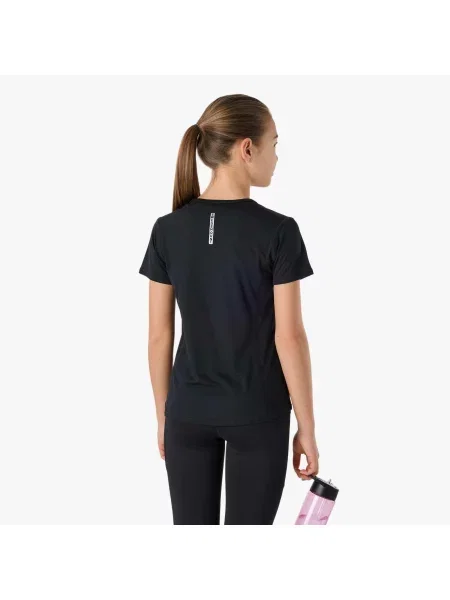 Koszulka Z Krótkim Rękawem Trening Dziecko Ultra Light Szybkoschnący czarna