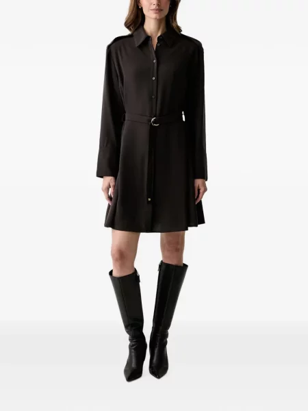 Cu centură rochie tip cămașă Armani Exchange maro