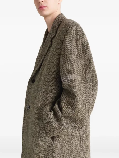 Palton Lemaire din tweed cu model herringbone