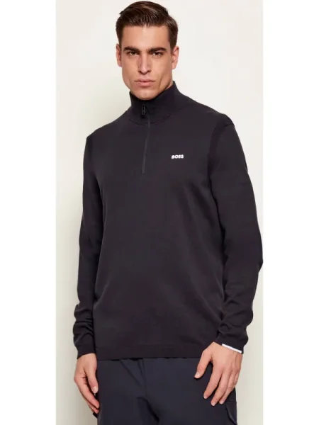 BOSS GREEN Pulover KN_Ever-X QZ gri