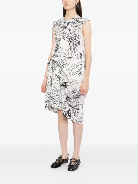 Rochie Jnby cu model floral cu imagine alb