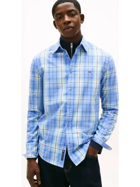 Tommy Jeans Cămașă | regular fit albastru