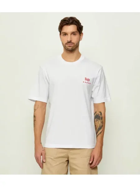 HUGO Tricou Nucavo alb