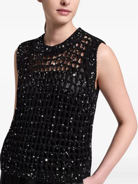 Елек Peserico с пайети черно