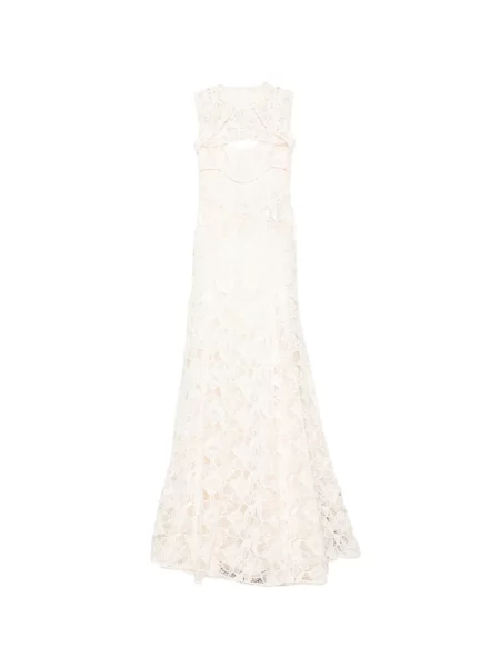Rochie maxi Costarellos fără mâneci din dantelă