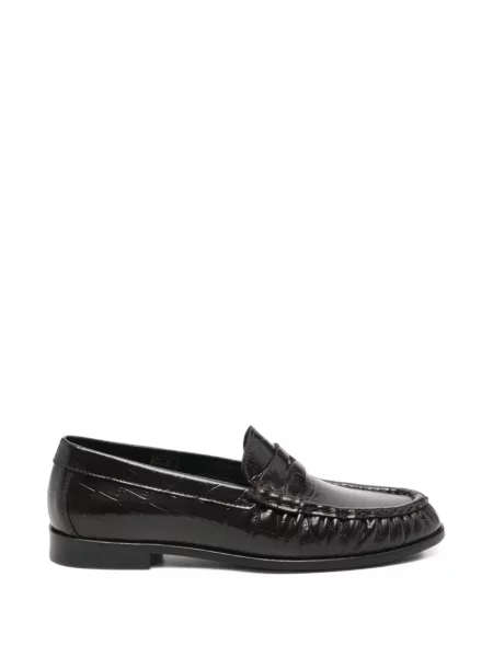 Pantofi loafer Poeve din piele maro