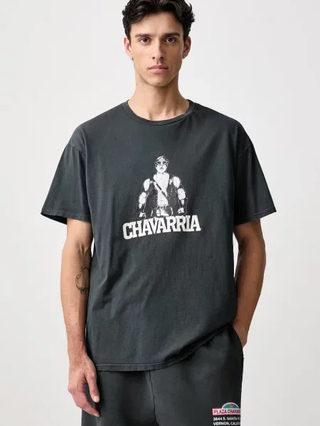 Willy Chavarria LEATHER DADDY EASY tricou oversized din pentru bărbați