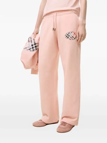 Καρό τρέξιμο παντελόνι Burberry ροζ