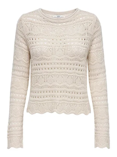 Džemper Jdy s lađastim izrezom siva